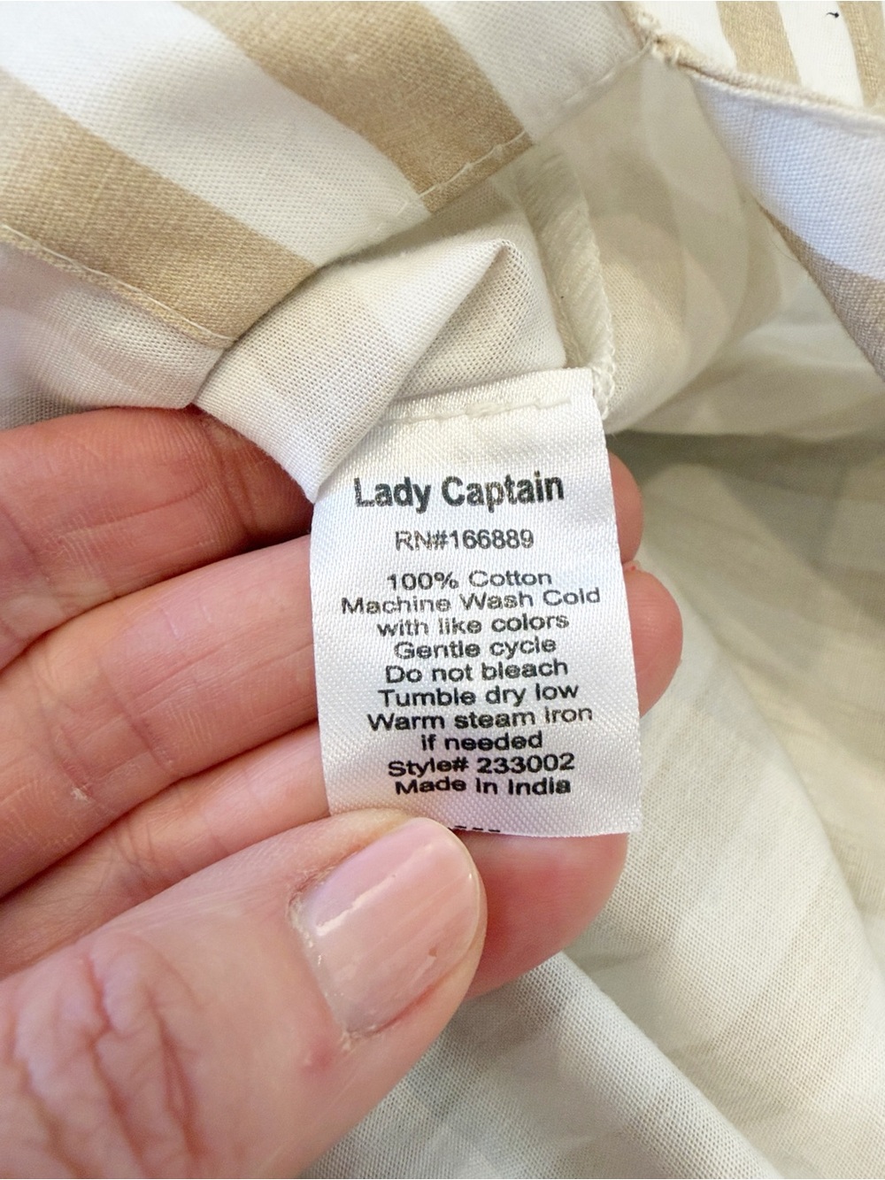 Lady Captain Sand Striped Military Midi Shirt Dress - Picture 8 of 11